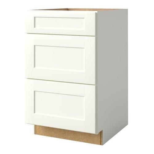 allen + roth Aveley 21-in W x 34.5-in H x 24-in D Linen Maple Drawer Base Semi-Custom Cabinet