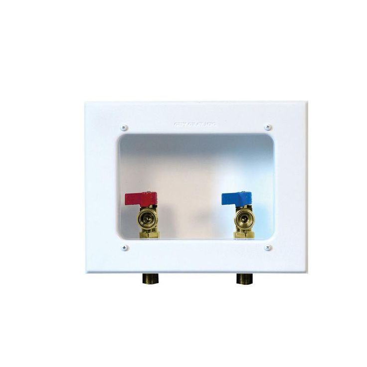 1/2 in. Painted Rolled Steel Copper Piping Washing Machine Box
