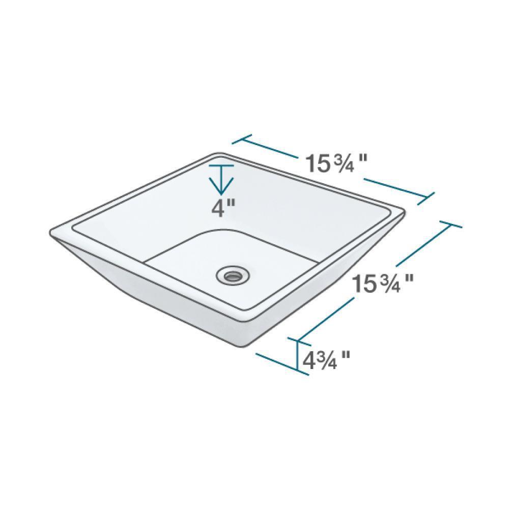 Porcelain Vessel Sink in White with 7001 Faucet and Pop-Up Drain in Chrome - Super Arbor