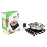 1800W Single Burner 13 in. Black Hot Plate with Temperature Controls