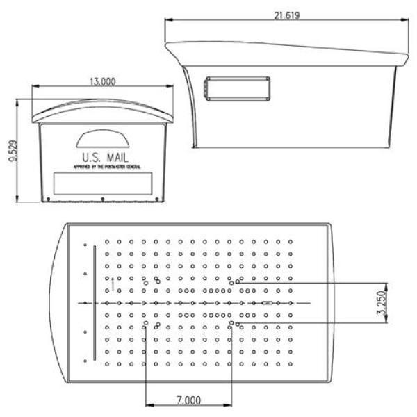 Mailsafe Large, Plastic, Locking, Post Mount Mailbox, Black - Super Arbor