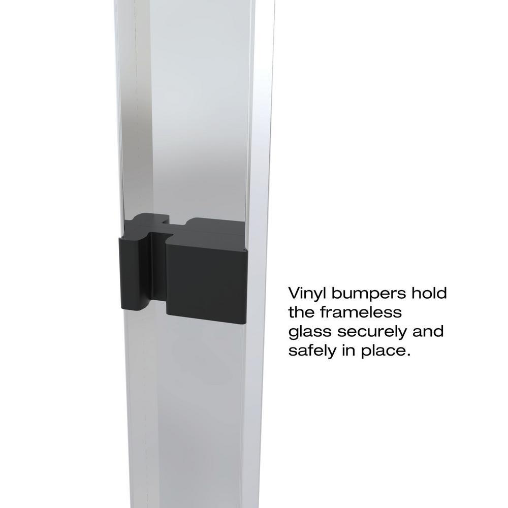 Classic 60 in. x 70 in. Semi-Frameless Sliding Shower Door in Chrome with Clear Glass - Super Arbor