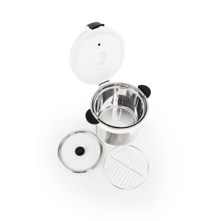 7 Qt. Stainless Steel White Thermal Cooker/Slow cooker