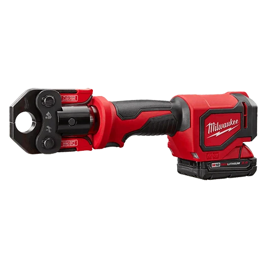 Milwaukee M18 18V Lithium-Ion Cordless Short Throw Press Tool Kit with (3) PEX Crimp Jaws, 2 Batteries & Charger, Model 2674-22C