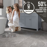 Harbor Gray 10-in x 11-in Matte Ceramic Hexagon Stone Look Floor and Wall Tile (0.83-sq. ft/ Piece)