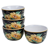 Sunflower Fields 16-Piece Seasonal Multicolored Earthenware Dinnerware Set (Service for 4)