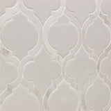 Divine Arabesque Glacier White 10 in. x 12 in. Glazed Ceramic Mosaic Tile (0.80 Sq. Ft. / Sheet)