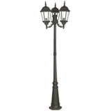 Hamilton 3 Light Textured Black  Outdoor Post Top Lantern