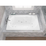 Onyx 5 ft. Rectangular Drop-in Whirlpool Bathtub in White - Super Arbor
