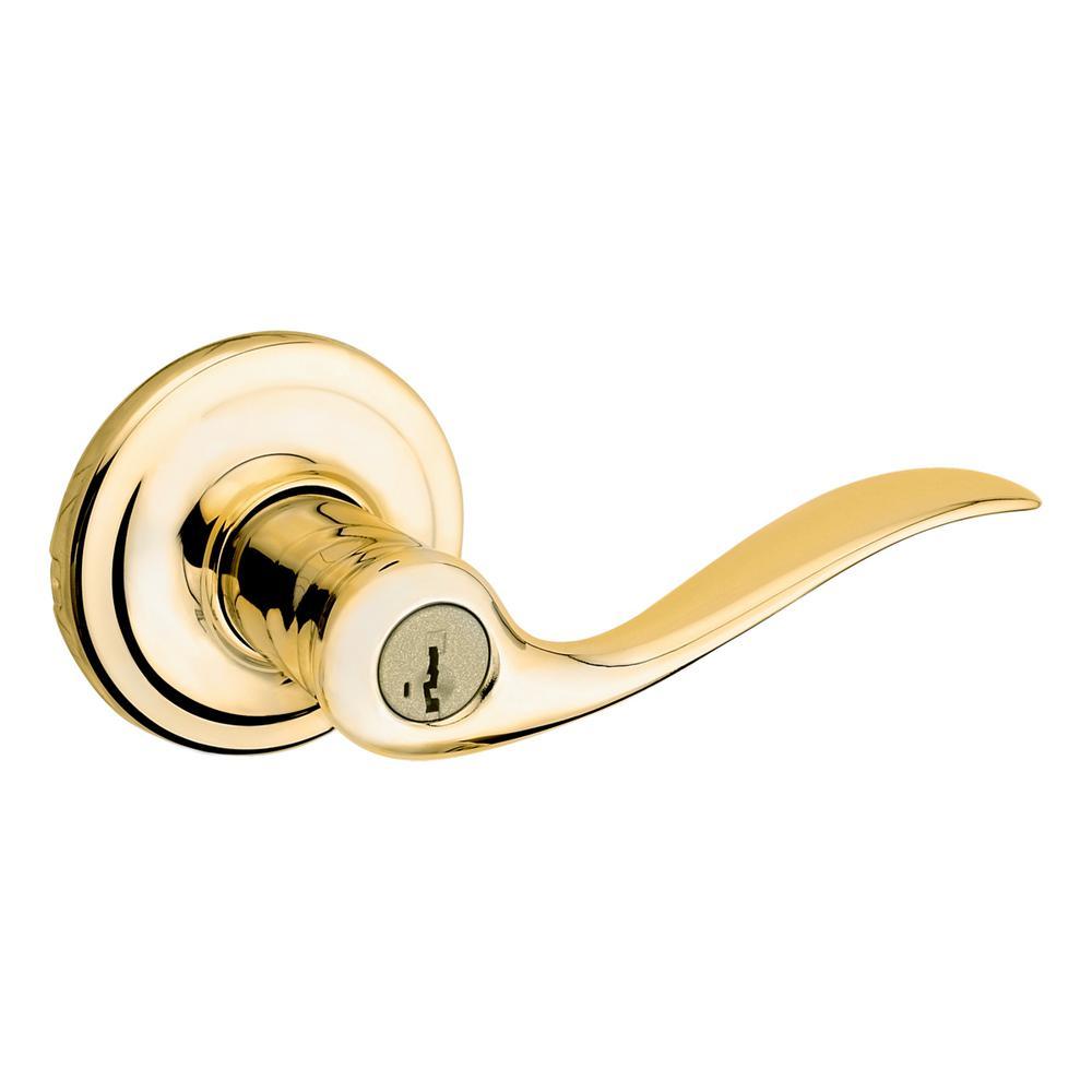 Tustin Satin Nickel Entry Door Lever featuring SmartKey Security - Super Arbor