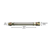 3/4 in. MIP x 7/8 in. Compression x 18 in. Stainless Steel Water Heater Supply Line - Super Arbor