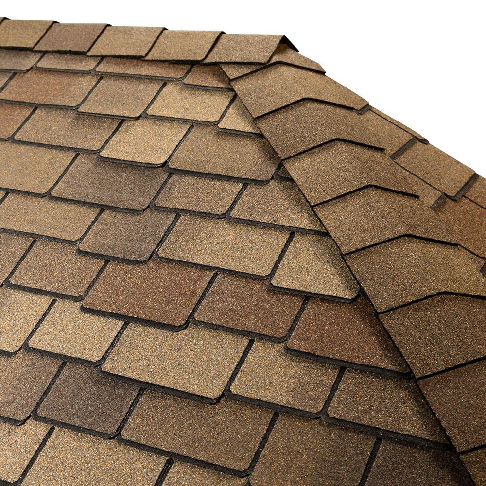 Timbertex Tuscan Sunset Double-Layer Hip and Ridge Cap Roofing Shingles (20 lin. ft. per Bundle) (30-pieces) - Super Arbor