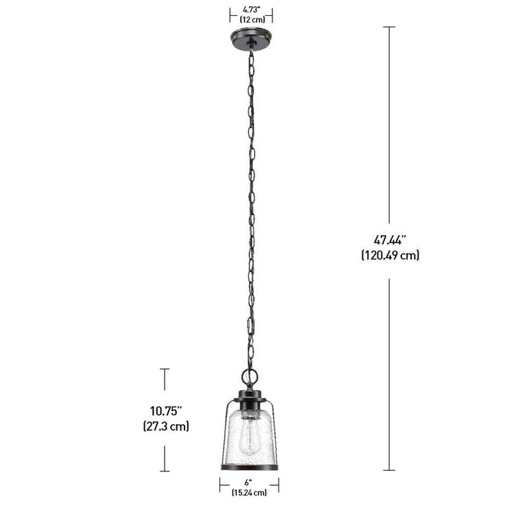 Roth 1-Light Oil Rubbed Bronze Outdoor Indoor Hanging Pendant