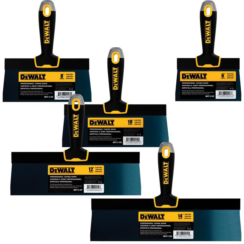 Blue Steel Taping Knife Set with Soft Grip Handles - Super Arbor