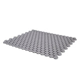 Jeffrey Court Thunderhead Gray 12.25 in. x 11.375 in. x 6 mm Penny Round Matte Porcelain Wall and Floor Mosaic Tile