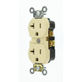 20 Amp Commercial Grade Duplex Outlet, Ivory - Super Arbor