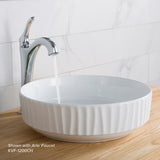 Viva 15-3/4 in. Round Porcelain Ceramic Vessel Sink in White - Super Arbor