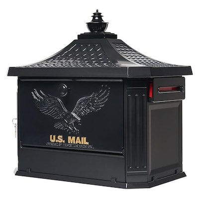 Gibraltar Mailboxes Hamilton Large Metal Post Mount Lockable Mailbox