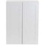 Cambridge Shaker Assembled 30x42x12.5 in. Wall Cabinet with 2 Soft Close Doors in White - Super Arbor