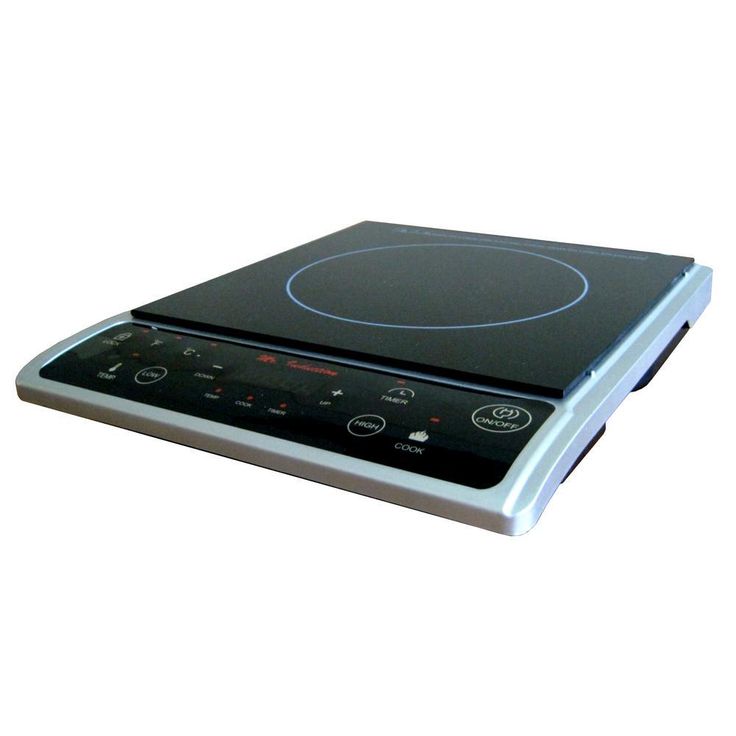 Single Burner 7.25 in. Black and Silver Induction Hot Plate