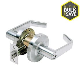 Tell Manufacturing LC2600 Standard Duty Cortland Satin Chrome Reversible Keyed Entry Door Handle - Super Arbor