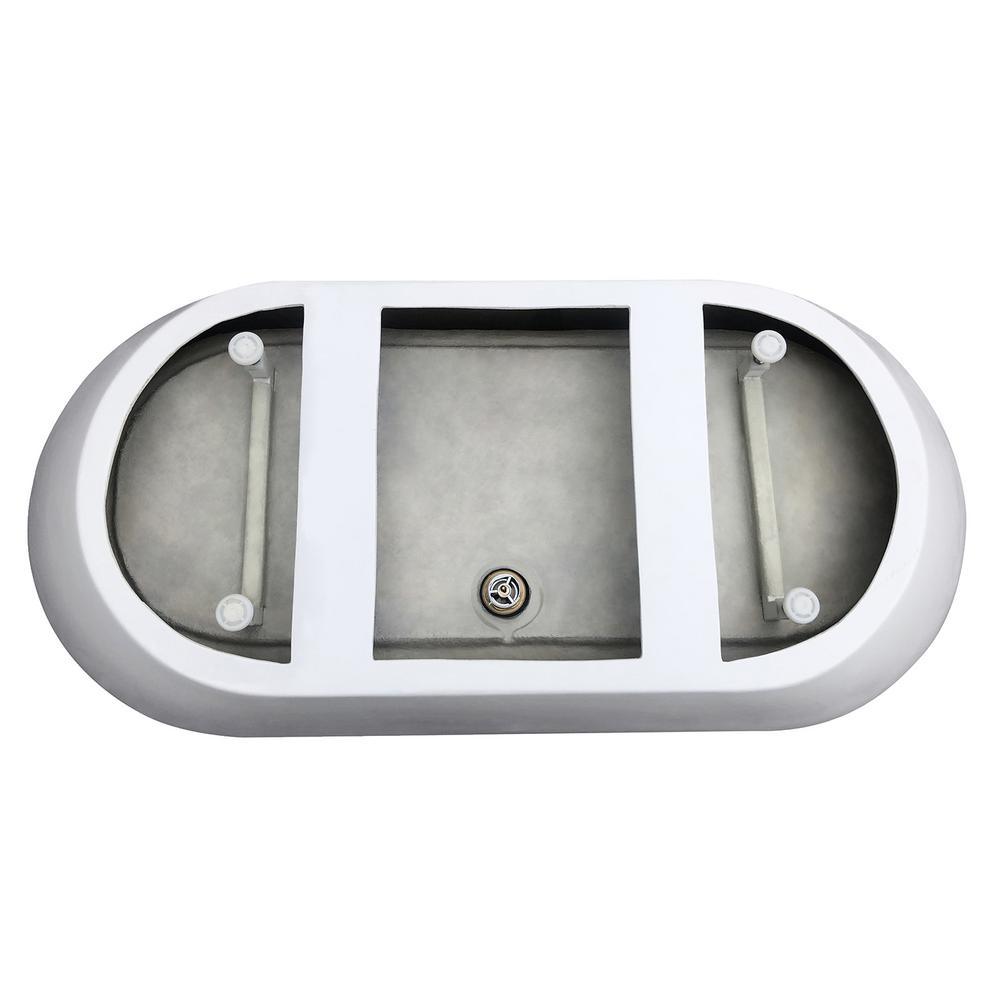Brooklyn 60 in. Acrylic Flatbottom Bathtub in White with Matte Black Trim - Super Arbor