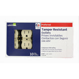 15 Amp Tamper Resistant Duplex Outlet, Ivory (10-Pack) - Super Arbor