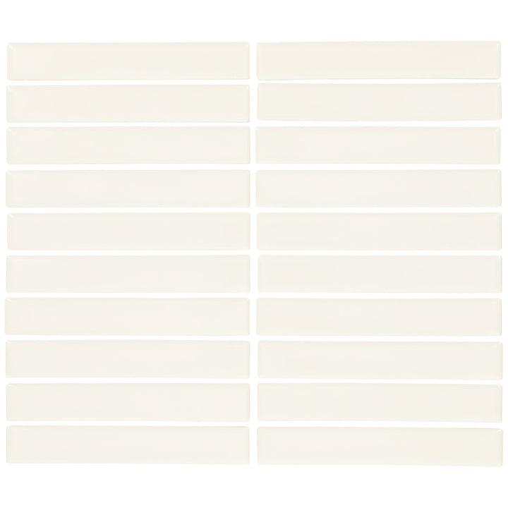 Daltile Artcrafted Coconut 10-in x 12-in Glossy Ceramic Handcrafted look Mosaic Wall Tile product image