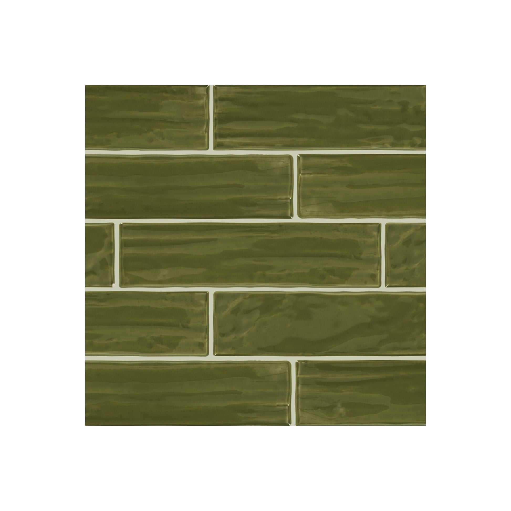 Daltile Artcrafted Fern 3-in x 12-in Glossy Ceramic Handcrafted look Wall Tile product image