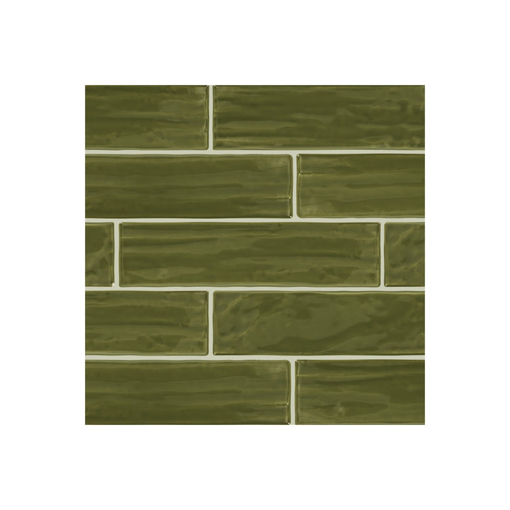 Daltile Artcrafted Fern 3-in x 12-in Glossy Ceramic Handcrafted look Wall Tile product image