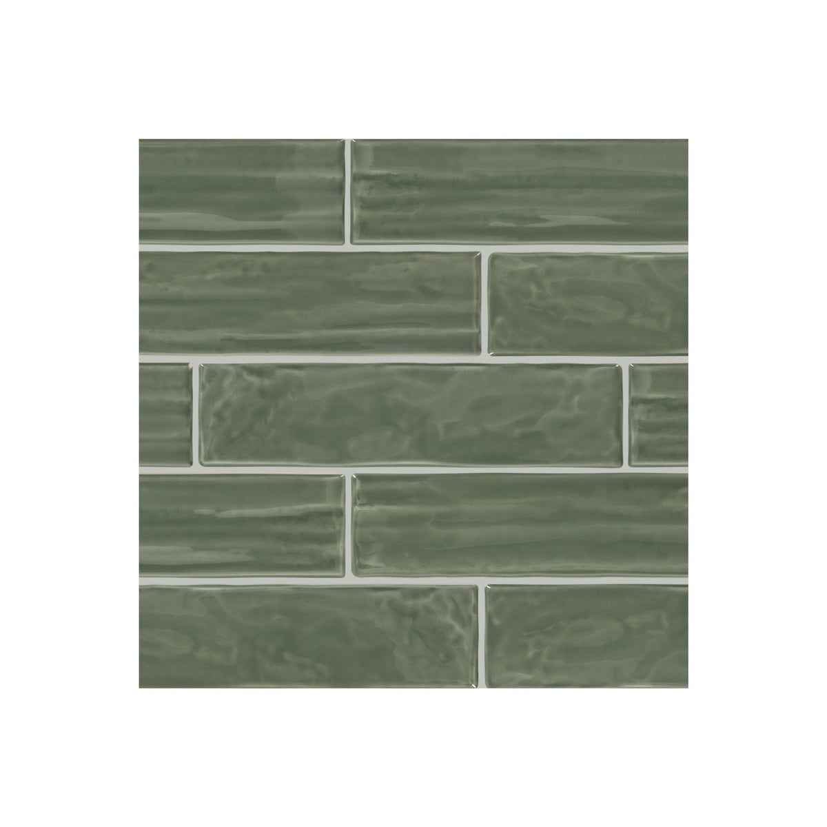Daltile Artcrafted Aloe 3-in x 12-in Glossy Ceramic Handcrafted look Wall Tile product image
