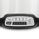 7 Qt. Programmable Stainless Steel Slow Cooker with Built-In Timer and Temperature Settings