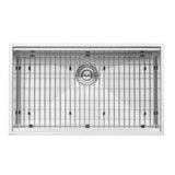 30 in. Single Bowl Undermount 16-Gauge Stainless Steel Ledge Kitchen Sink with Sliding Accessories - Super Arbor