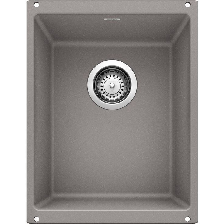PRECIS Undermount Granite Composite 13.75 in. Single Bowl Bar Sink in Metallic Gray