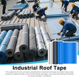Agfabric Industrial Roof Waterproof Tape, Gray Roll Roofing, 0.98-ft W x 16.4-ft L (16.14-sq ft)