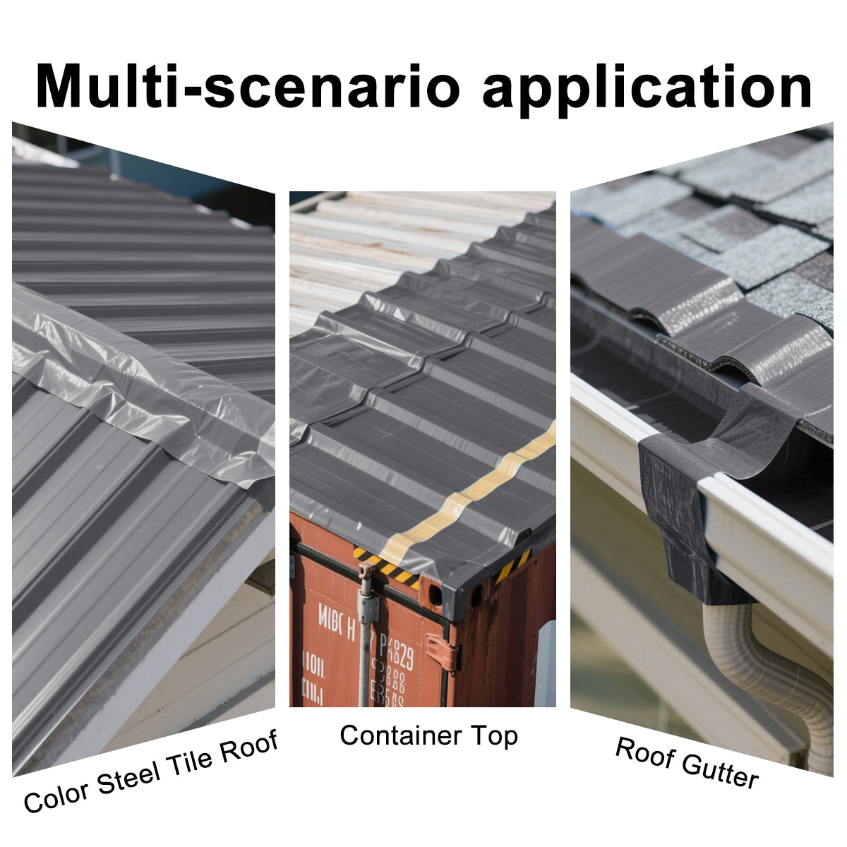 Agfabric Industrial Roof Waterproof Tape, Gray Roll Roofing, 0.66-ft W x 16.4-ft L (10.76-sq ft)