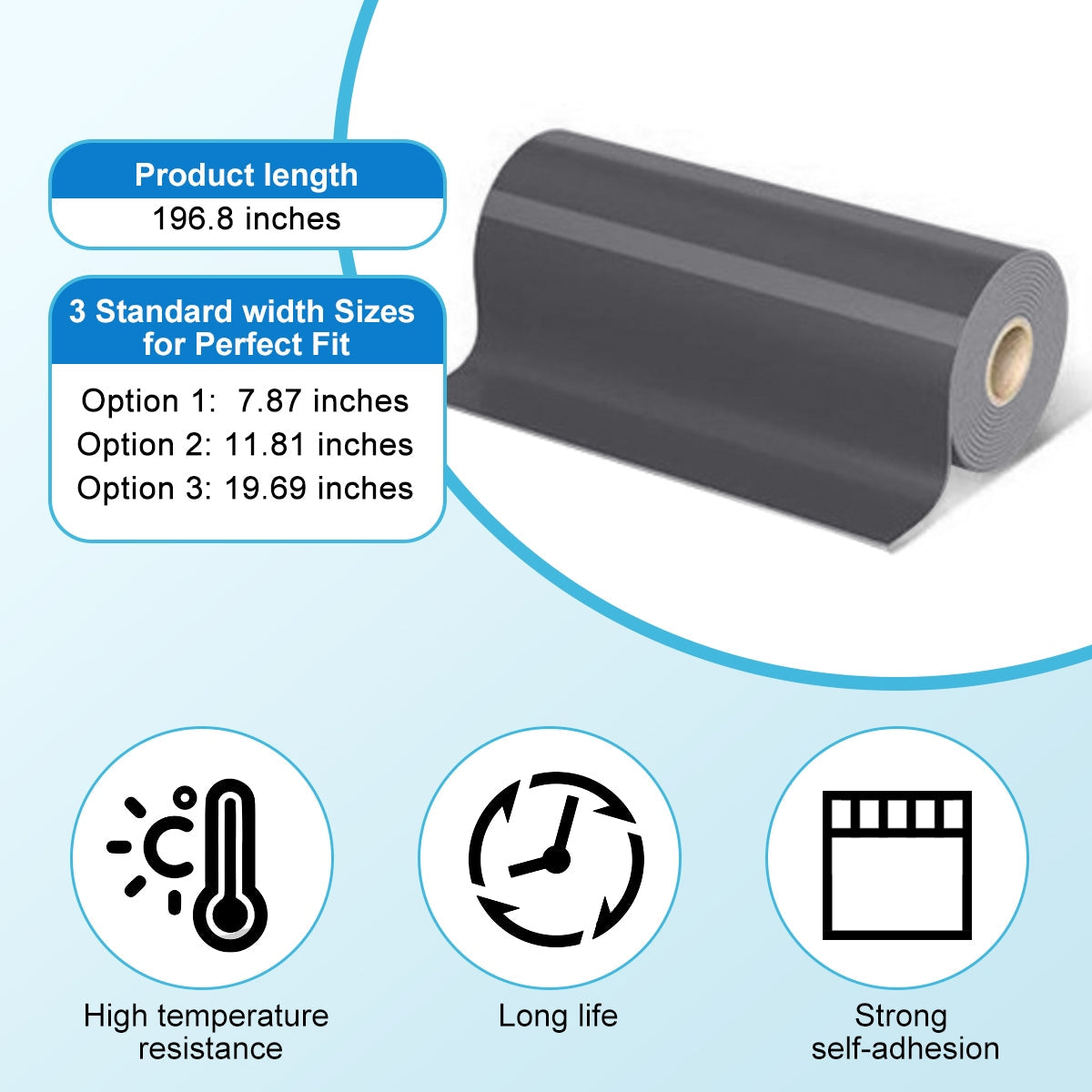 Agfabric Industrial Roof Waterproof Tape, Gray Roll Roofing, 0.66-ft W x 16.4-ft L (10.76-sq ft)