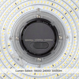 Commercial Electric 14 in. Black Integrated LED Dimmable High Bay Light at 30000 Lumens, 5000K Daylight (2-Pack)