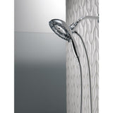 In2ition Two-in-One 5-Spray 6.9 in. Dual Wall Mount Fixed and Handheld H2Okinetic Shower Head in Chrome - Super Arbor