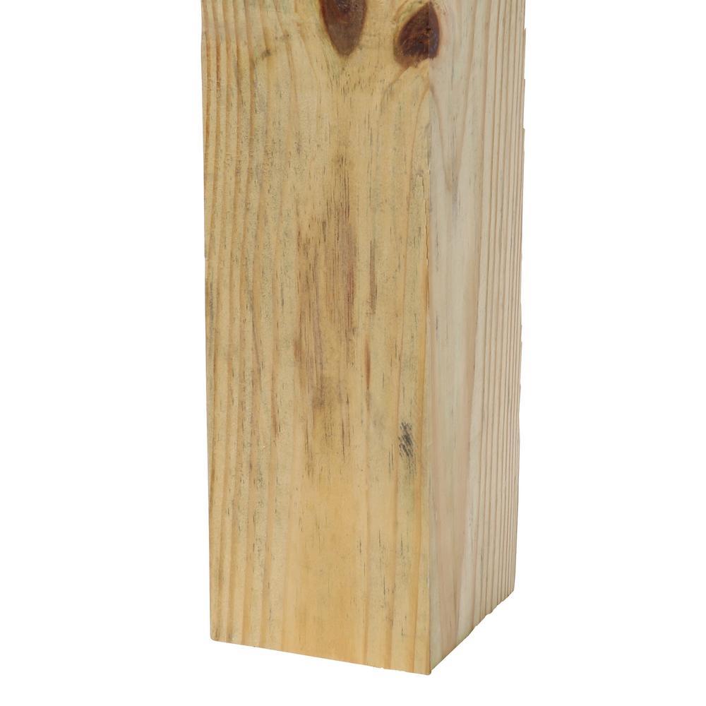 4 in. x 4 in. x 4-1/2 ft. Pressure-Treated Wood Double V-Groove Deck Post - Super Arbor