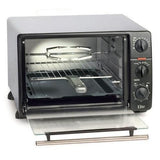 Elite Unit, bake pan, rack, rotisserie skewer 6-Slice Black Toaster Oven with Rotisserie (1500-Watt)