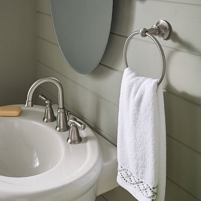 Banbury 8 in. Widespread 2-Handle High-Arc Bathroom Faucet in Spot Resist Brushed Nickel