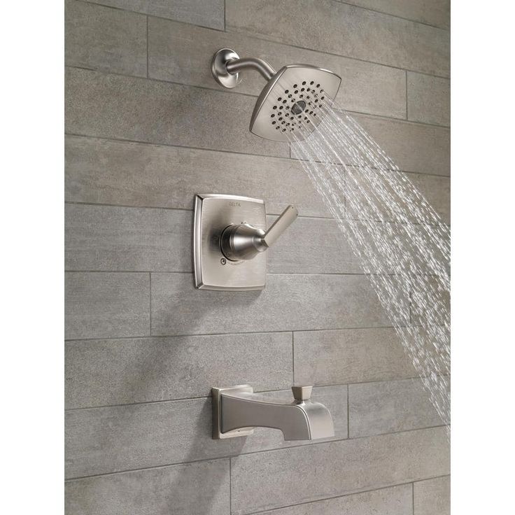 Delta Ashlyn Stainless 1-Handle Bathtub and Shower Faucet