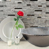 MSI Eclipse Interlocking 12 in. x 12 in. x 8 mm Matte Metal Stone Mesh-Mounted Mosaic Wall Tile (10 sq. ft. / case)