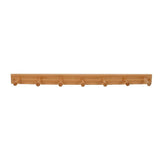 24 in. L Decorative Bamboo 7-Peg Wall Mount Wood Rack