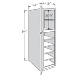 allen + roth Aveley 18-in W x 84-in H x 24-in D Linen Maple Door Pantry Semi-Custom Cabinet