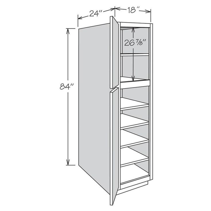 allen + roth Aveley 18-in W x 84-in H x 24-in D Linen Maple Door Pantry Semi-Custom Cabinet
