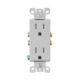 Decora 15 Amp Tamper-Resistant Duplex Outlet, Light Almond - Super Arbor