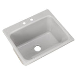 Kensington Drop-In Acrylic 25 in. 2-Hole Single Bowl Utility Sink in White - Super Arbor