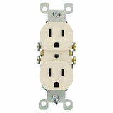 15 Amp Residential Grade Grounding Duplex Outlet, Ivory - Super Arbor